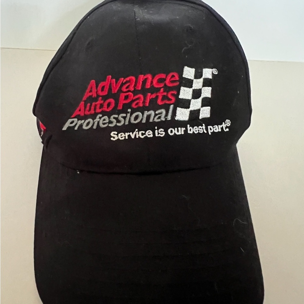 Black and Red Hat with Embroidered Design